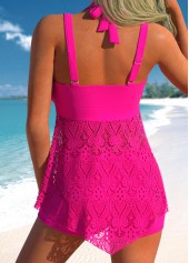 Lace Hot Pink Hanky Hem Swimdress and Shorts | thumb picture 