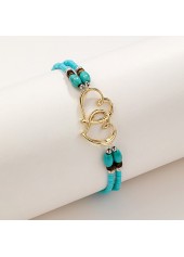 Mint Green Heart Polyresin Detail Anklet | thumb picture 