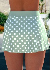 High Waisted Polka Dot Sage Green Swim Skirt | thumb picture 