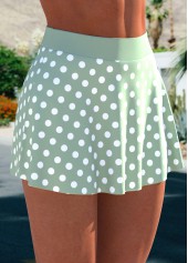 High Waisted Polka Dot Sage Green Swim Skirt | thumb picture 