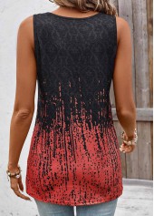 Plus Size Dark Grey Marl Circular Ring Tank Top | thumb picture 