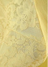 Yellow Patchwork Short Sleeve Fake Two Piece Twinset | thumb picture 