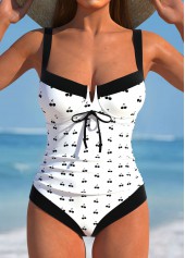 White Cut Out One Piece Swimwear