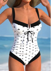 White Cut Out One Piece Swimwear | thumb picture 