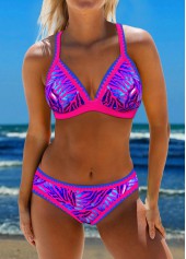 Hot Stamping Tie Back Bikini Set