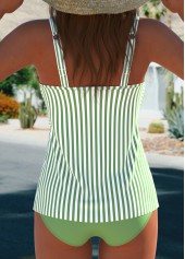 Surplice Striped Sage Green Tankini Set | thumb picture 