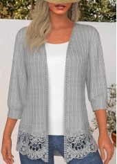 Lace 3/4 Sleeve Light Cardigan | thumb picture 