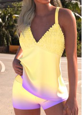 Smocked Ombre Light Yellow Tankini Set | thumb picture 
