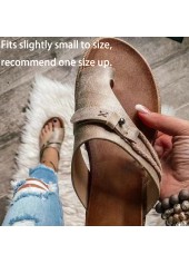 Light Coffee Toe Post Falt Asymmetric Flip Flops | thumb picture 