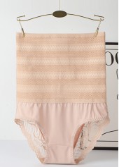 Skin Color Lace Patchwork High Waisted Shapewear Panties | thumb picture 