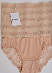 Skin Color Lace Patchwork High Waisted Shapewear Panties | thumb picture 