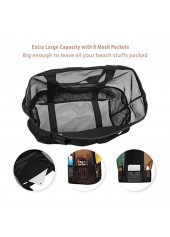 Black Mesh Nylon Open Hand Bag | thumb picture 