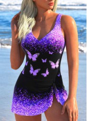 Twist Ombre Purple One Piece Swimdress | thumb picture 