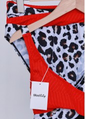 Criss Cross Leopard Red Bikini Set | thumb picture 