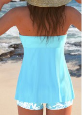 Ruffle Tropical Plants Print Tankini Set | thumb picture 