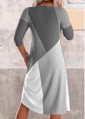 Dark Grey Marl Criss Cross A Line Dress | thumb picture 