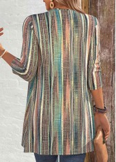 Multi Color Ruffle 3/4 Sleeve Light Cardigan | thumb picture 