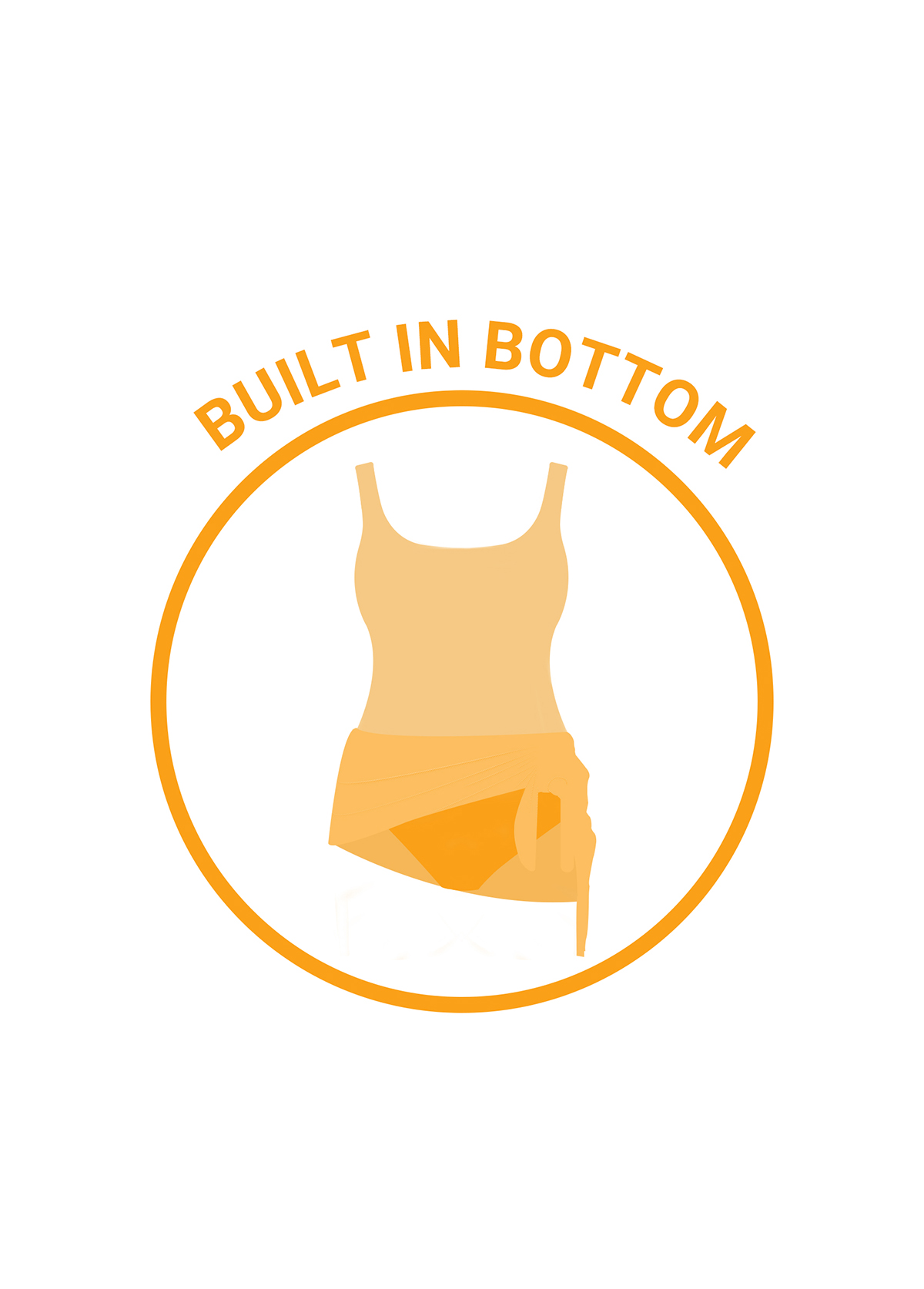 Cut Out Geometric Print Black One Piece Swimdress | picture 