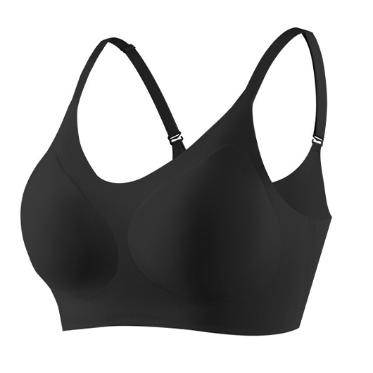 Black Seamless Scoop Breathable Scoop Bra | picture 