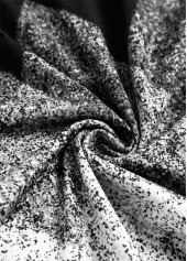 Black Patchwork Geometric Print Long Sleeve T Shirt | thumb picture 