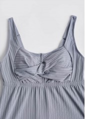 Plus Size Patchwork Grey Tribal Print Tankini Set | thumb picture 