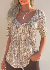 Ginger Button Half Sleeve Scoop Neck T Shirt | thumb picture 