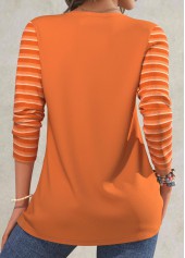 Terracotta Patchwork Halloween Print Long Sleeve T Shirt | thumb picture 