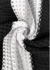 Black Pocket Patchwork Long Sleeve Cardigan | thumb picture 