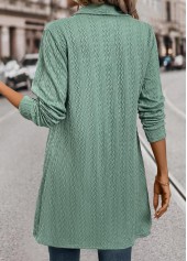 Green Jacquard Long Sleeve Light Cardigan | thumb picture 