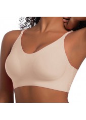 Skin Color Seamless Scoop Breathable Bra