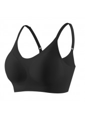 Black Seamless Scoop Breathable Scoop Bra | thumb picture 
