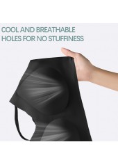 Black Seamless Scoop Breathable Scoop Bra | thumb picture 