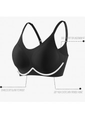 Black Seamless Scoop Breathable Scoop Bra | thumb picture 