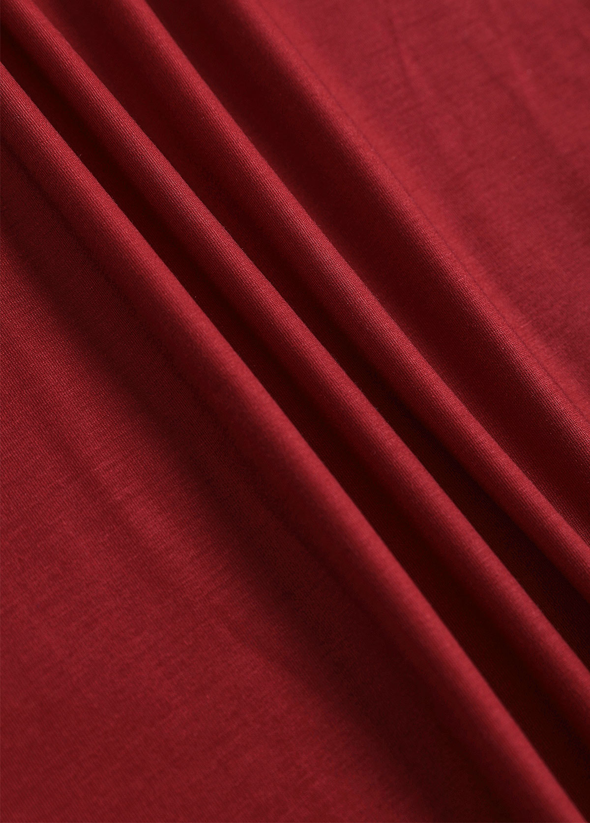 Wine Red Patchwork Plus Size Striped 3/4 Sleeve Blouse | picture 