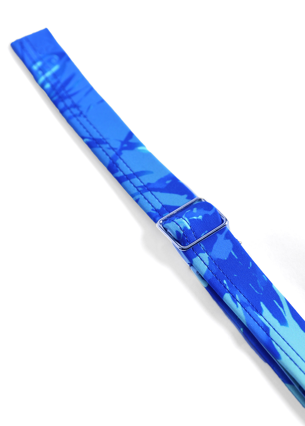 Smocked Tropical Plants Print Royal Blue Tankini Set | picture 