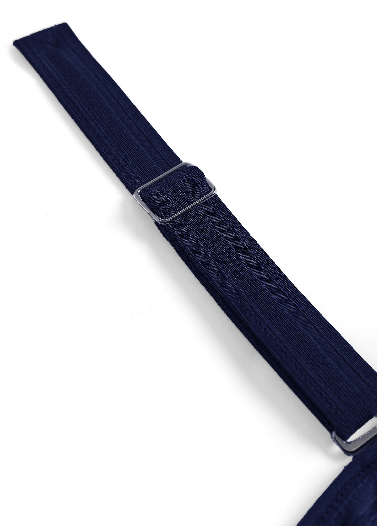 Plus Size Surplice Navy Tropical Plants Print Tankini Set | picture 