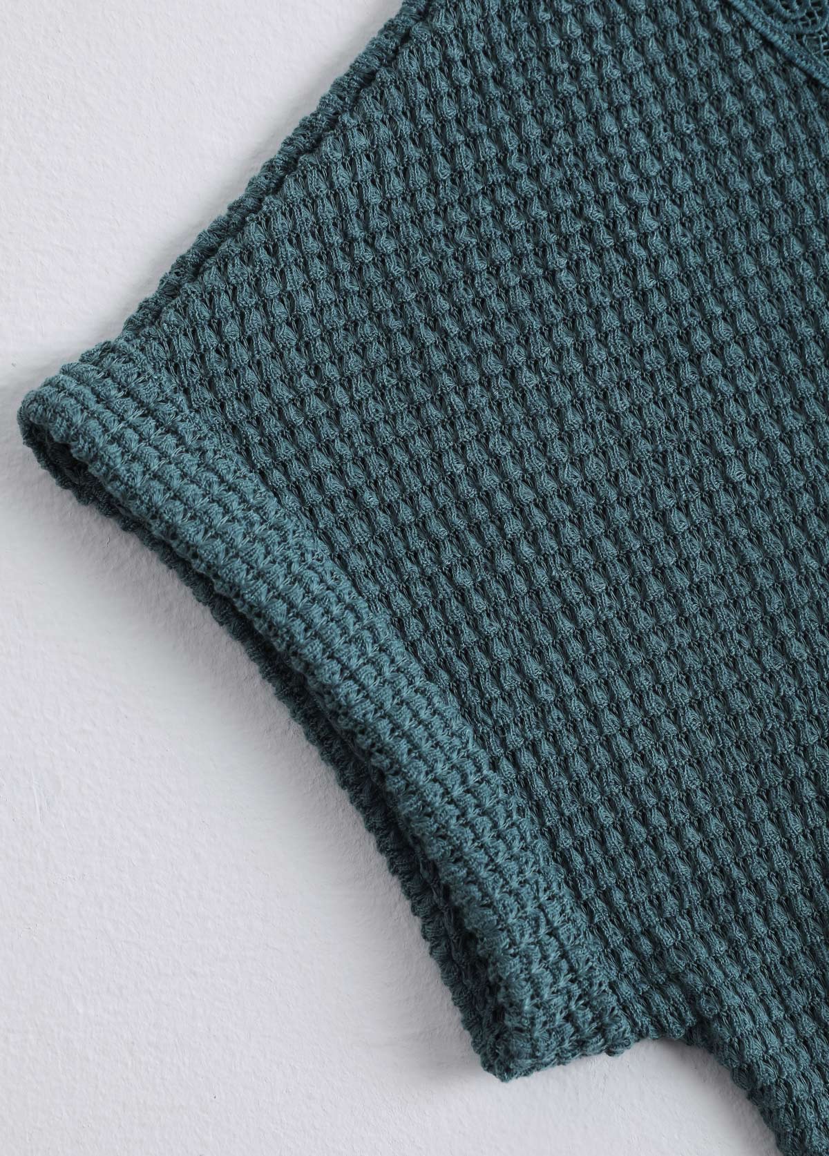 Blue Patchwork Short Sleeve Round Neck T Shirt | picture 