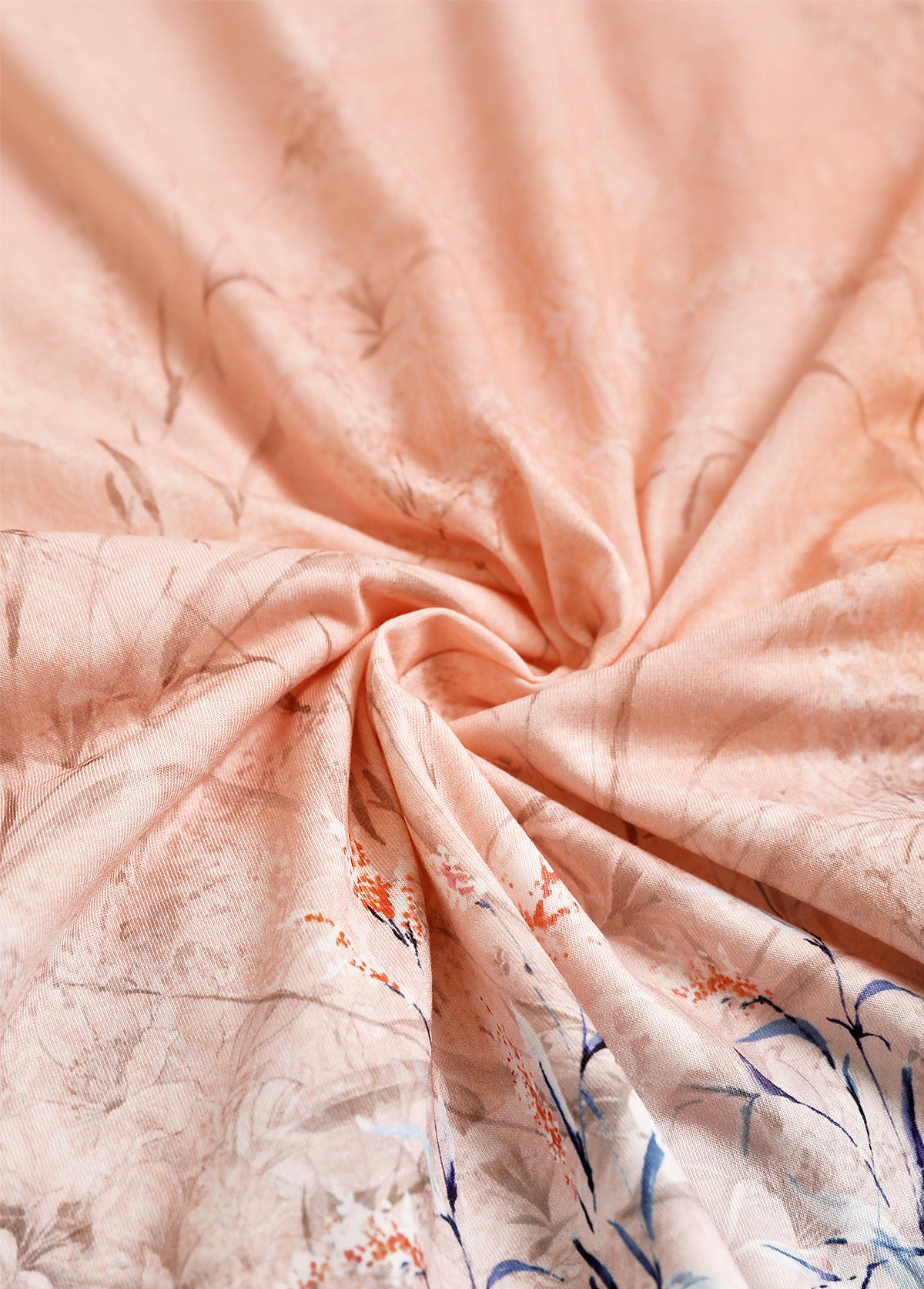 Dusty Pink Button Floral Print Short Sleeve T Shirt | picture 