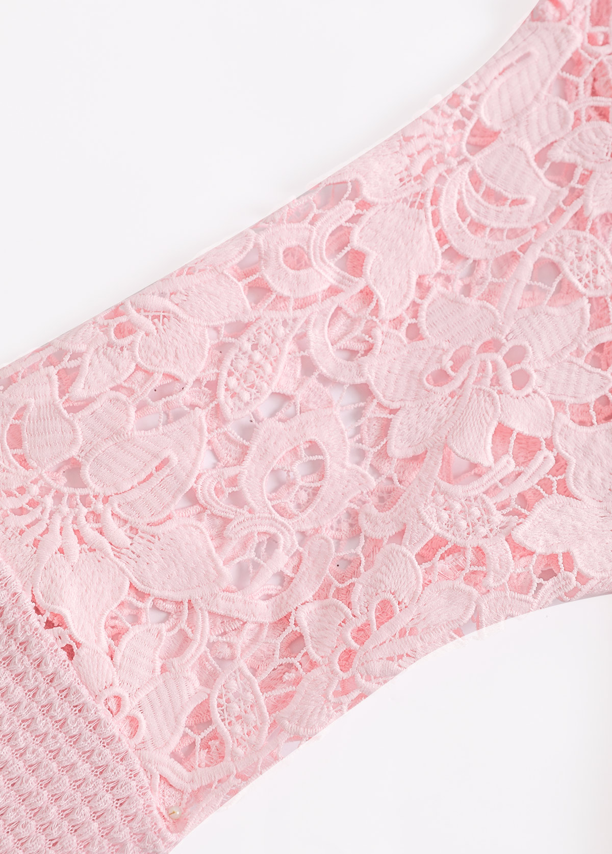 Light Pink Lace Long Sleeve Hoodie | picture 