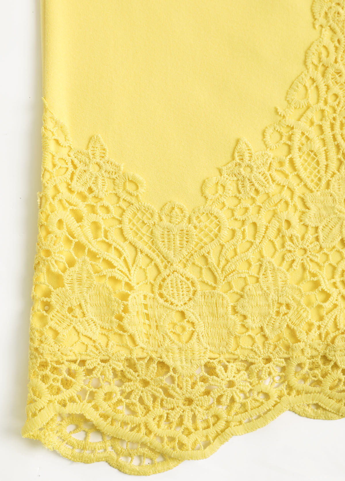 Plus Size Light Yellow Embroidery Long Sleeve T Shirt | picture 