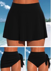 Mid Waisted Multi Way Black Pantskirt