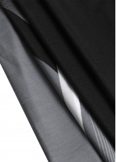 Black Criss Cross Geometric Print Short Sleeve T Shirt | thumb picture 