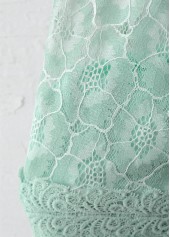Mint Green Lace Half Sleeve Fake Two Piece Twinset | thumb picture 