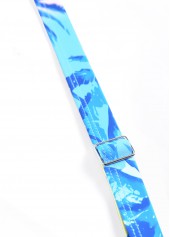 Smocked Tropical Plants Print Cyan Tankini Set | thumb picture 