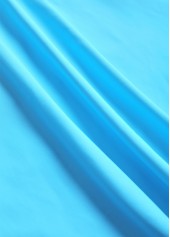 Plus Size Smocked Cyan Tropical Plants Print Tankini Set | thumb picture 