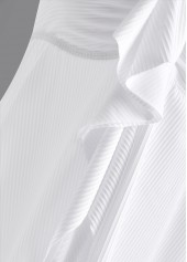 Ruffle White Ruched Jacquard Tankini Set | thumb picture 