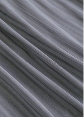 Plus Size Bowknot Grey Tropical Plants Print Tankini Set | thumb picture 