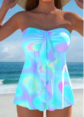 Ruffle Ombre Multi Color Tankini Set