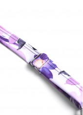 Ruched Floral Print Dark Purple Tankini Set | thumb picture 