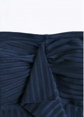 Ruffle Tropical Plants Print Navy Tankini Set | thumb picture 